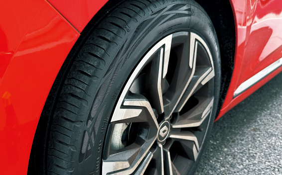 製品をタイヤに使用した後のイメージ